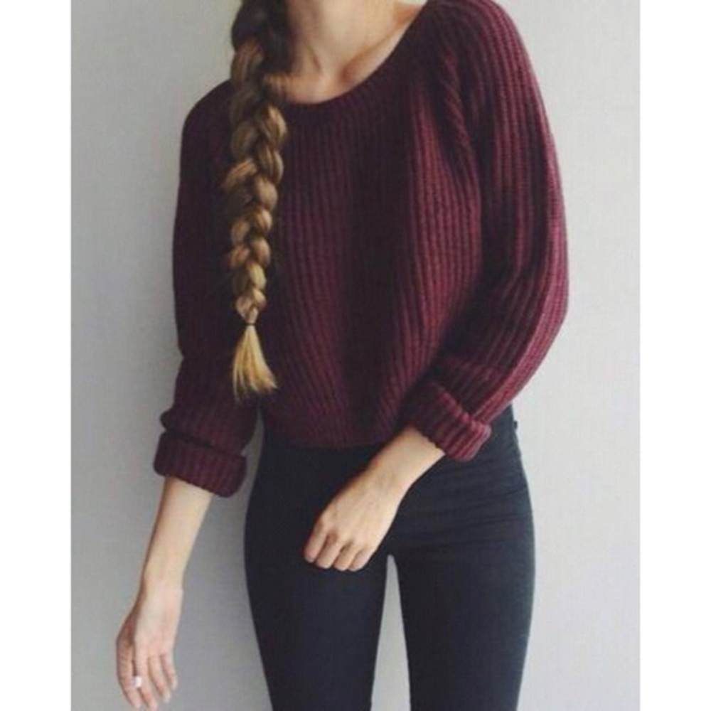 NWOT Oversized Maroon Sweater